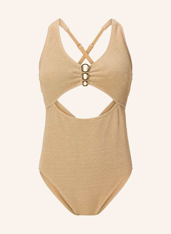 LINGADORE Badeanzug GOLD/ BEIGE