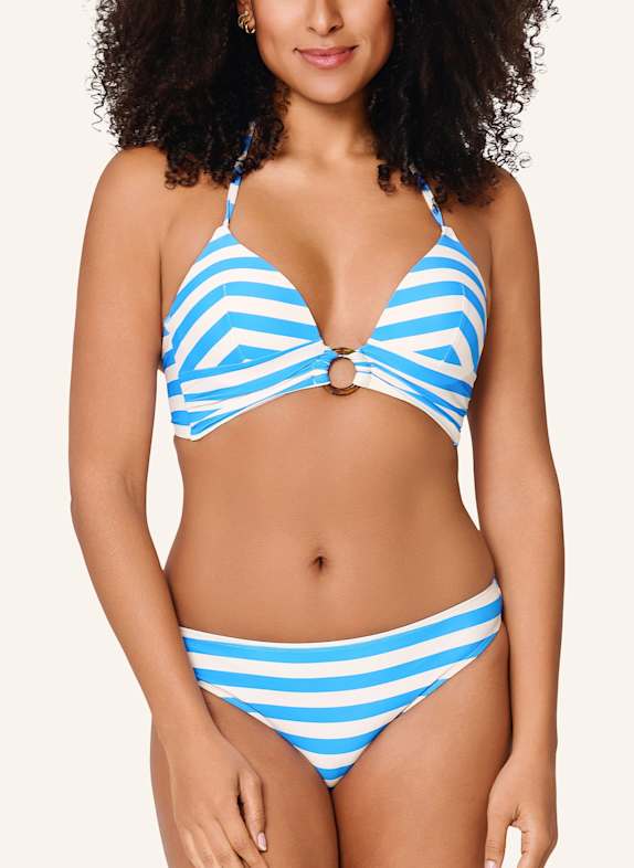 LINGADORE Triangle-bikini-set met vulling BLAUW/ WIT