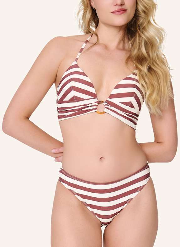 LINGADORE Triangle-bikini-set met vulling BRUIN/ WIT