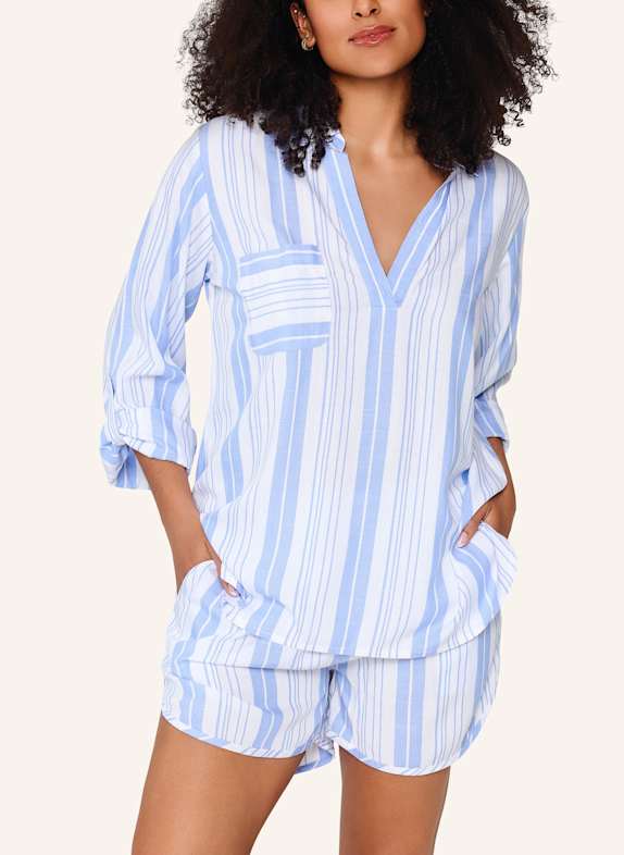 LINGADORE Shortama-set BLAUW/ WIT