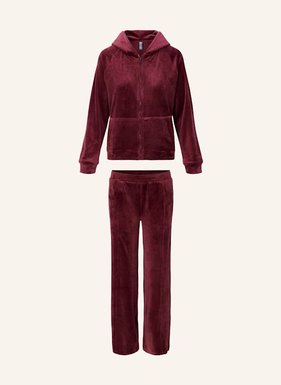 LINGADORE Velvet homewear Set DUNKELROT