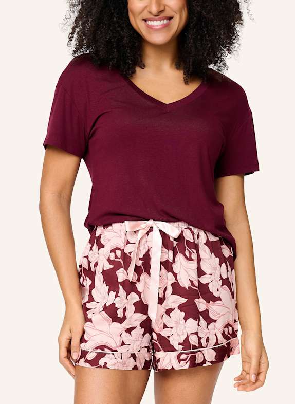 LINGADORE Shortama-set DONKERROOD