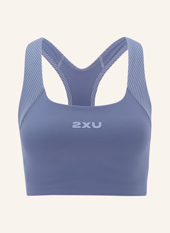2XU Sport-BH ROBBED LONGLINE LOW IMPACT BRA BLAU