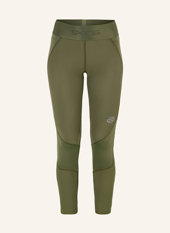 SKINS 7/8-Lauftights S3 LONG TIGHTS KHAKI