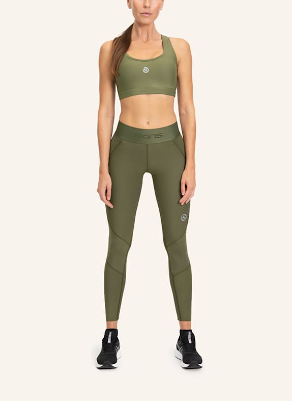 SKINS 7/8-Lauftights S3 LONG TIGHTS KHAKI