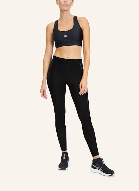 SKINS Kompressionshose S5 LONG TIGHTS SCHWARZ