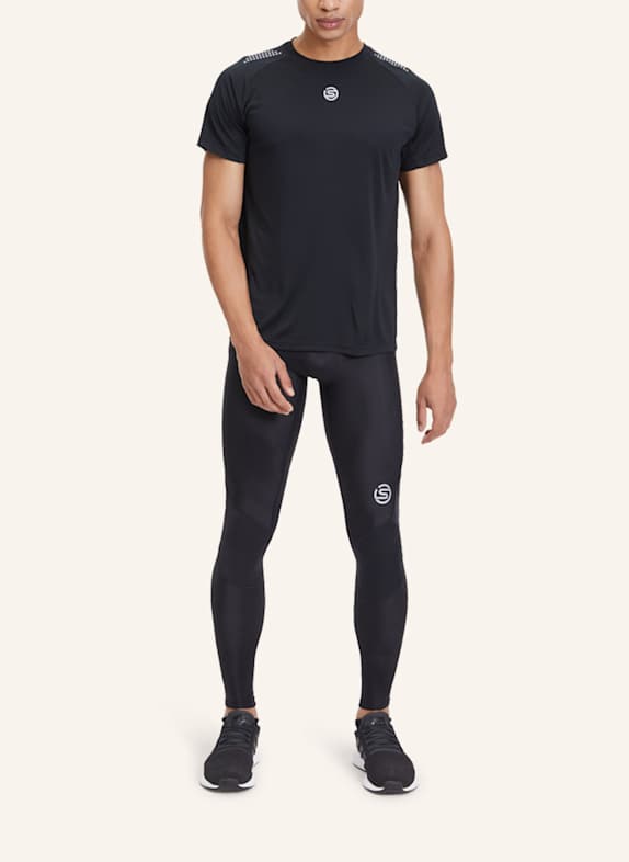 SKINS Kompressionshose S3 LONG TIGHTS SCHWARZ