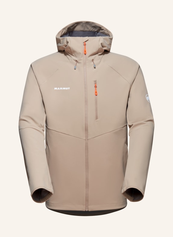 MAMMUT Softshelljacke ULTIMATE COMFORT mit Kapuze HELLBRAUN