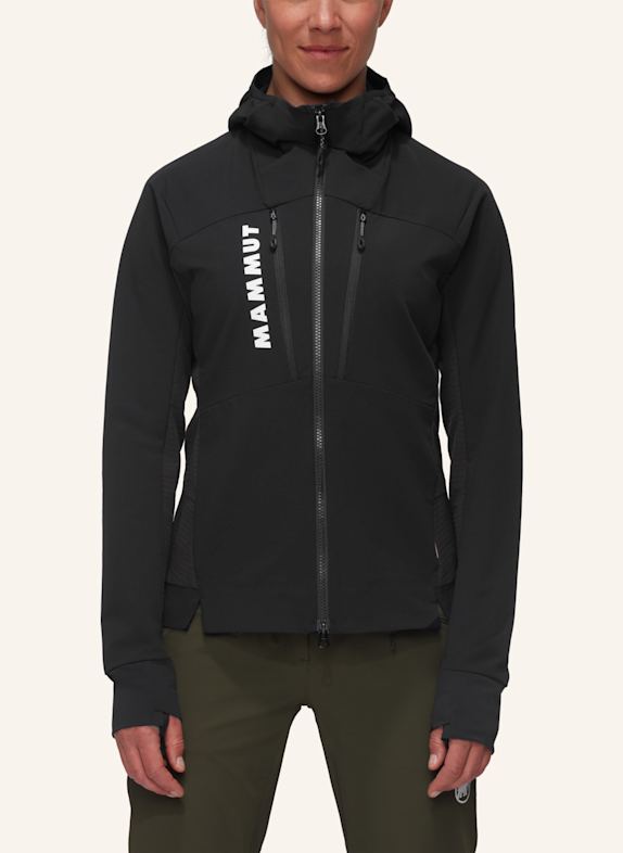 MAMMUT Softshelljacke AENERGY HYBRID mit Kapuze SCHWARZ