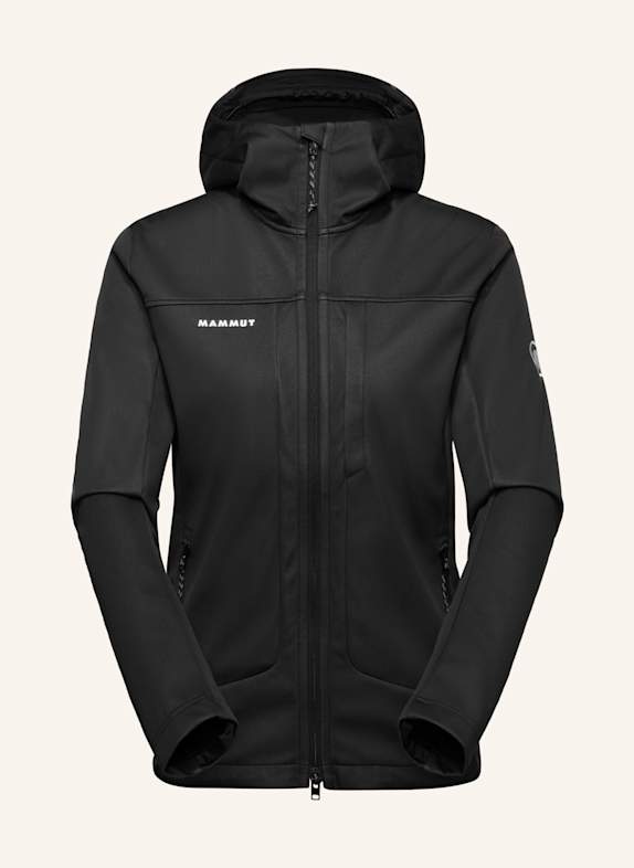 MAMMUT Softshell-Jacke ULTIMATE VIII SO HOODED SCHWARZ