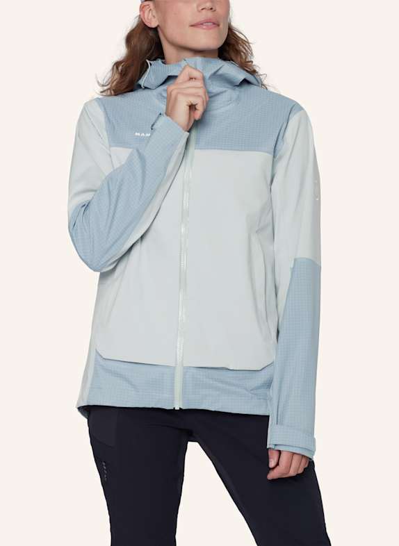 MAMMUT Hardshelljacke DUCAN GUIDE HS mit Kapuze BLAU/ GRÜN