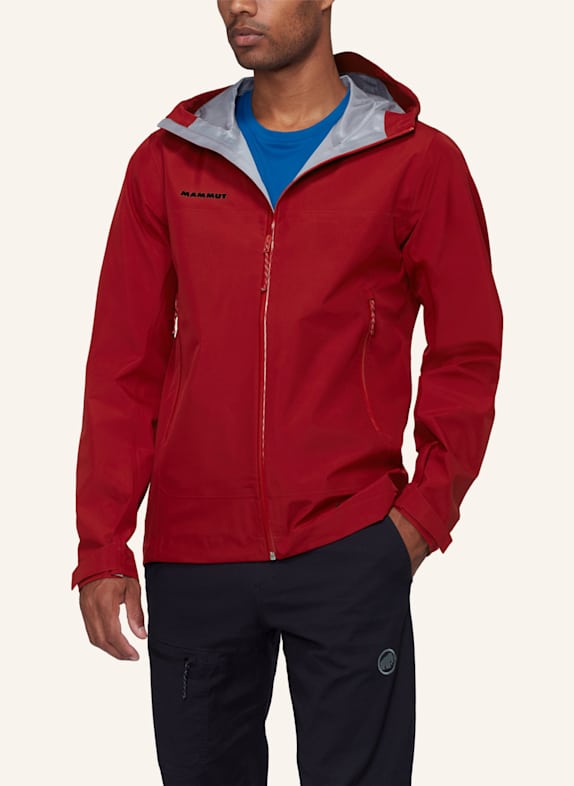 MAMMUT Hardshell-Jacke CRATER LIGHT HS HOODED ROT