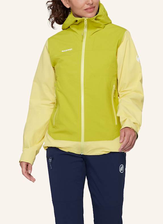 MAMMUT Hardshelljacke CRAG HS mit Kapuze GELB
