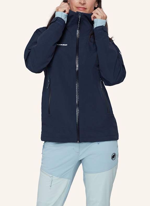 MAMMUT Hardshelljacke CRAG HS mit Kapuze BLAU