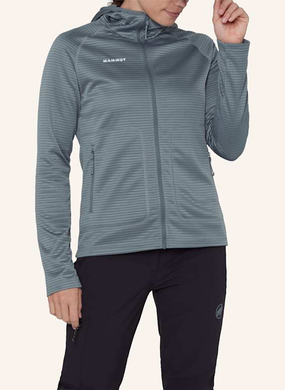 MAMMUT Midlayer-Jacke CRAG ML mit Kapuze GRAU