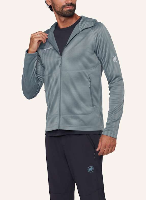 MAMMUT Midlayer-Jacke CRAG ML mit Kapuze GRAU