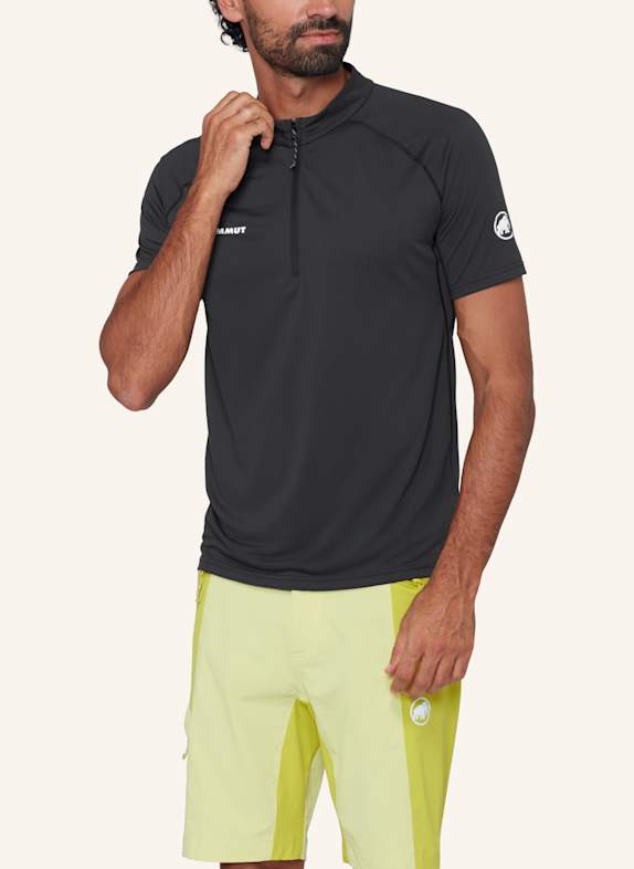 MAMMUT T-Shirt DUCAN FL HALF ZIP SCHWARZ