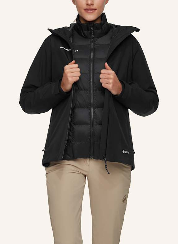 MAMMUT Hardshelljacke TREELINE 3 IN 1 HS mit Kapuze SCHWARZ