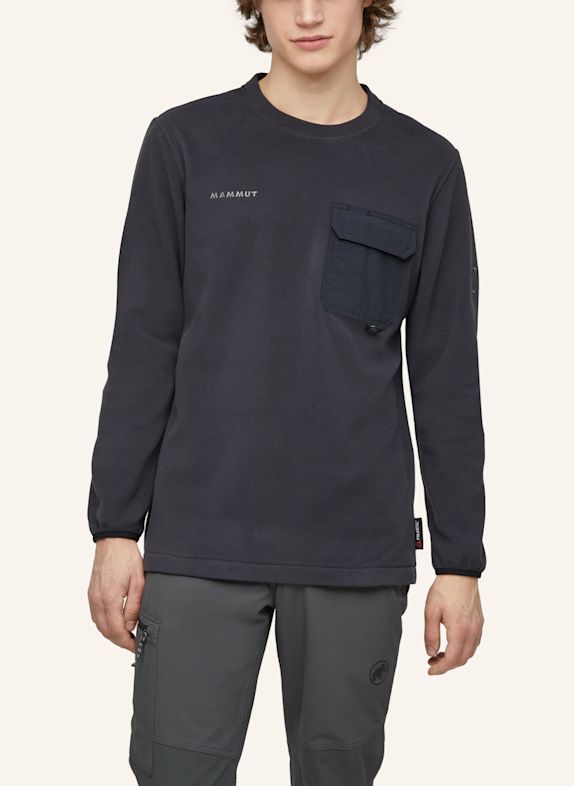 MAMMUT Midlayer-Pullover MOONSTONE LIGHT ML HYBRID CREW NECK SCHWARZ