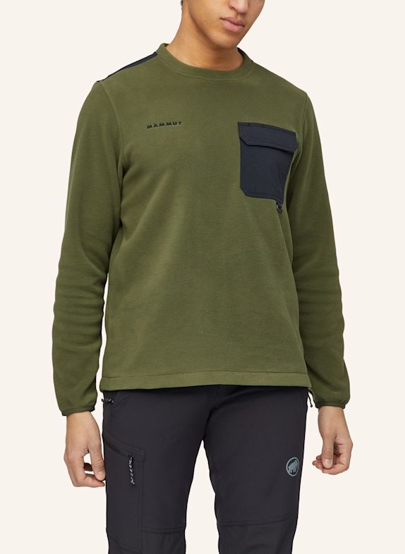 MAMMUT Midlayer-Pullover MOONSTONE LIGHT ML HYBRID CREW NECK GRÜN