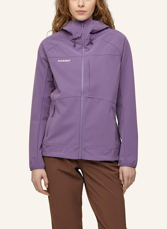 MAMMUT Softshell-Jacke ULTIMATE COMFORT SO HOODED LILA
