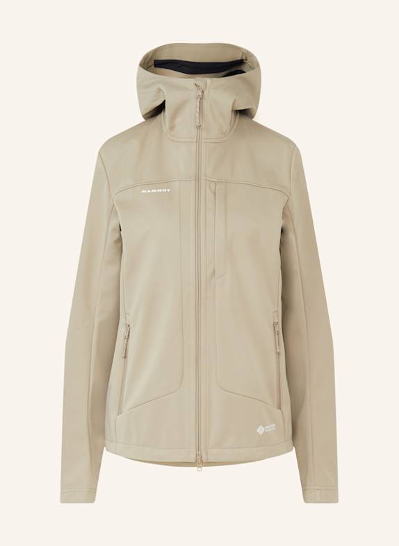 MAMMUT Softshell-Jacke ULTIMATE VIII SO HOODED BRAUN
