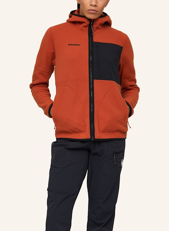 MAMMUT Fleecejacke TAMARO ML HOODED BRAUN