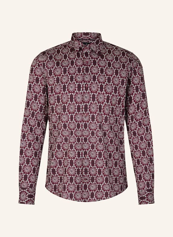 JOOP! Hemd PIT Slim Fit DUNKELROT/ WEISS