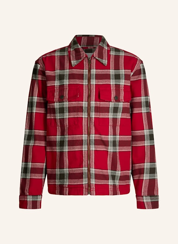 JOOP! JEANS Hemd-Jacke Casual Fit ROT/ OLIV