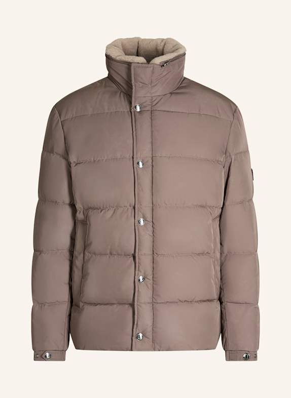 JOOP! Steppjacke NEWTON mit abnehmbarem Kunstfell TAUPE