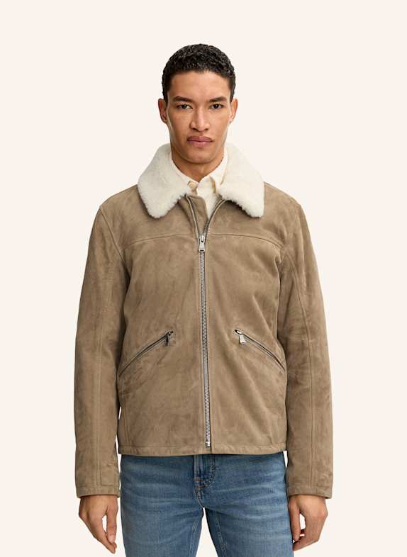 JOOP! JEANS Lederjacke HELLBRAUN