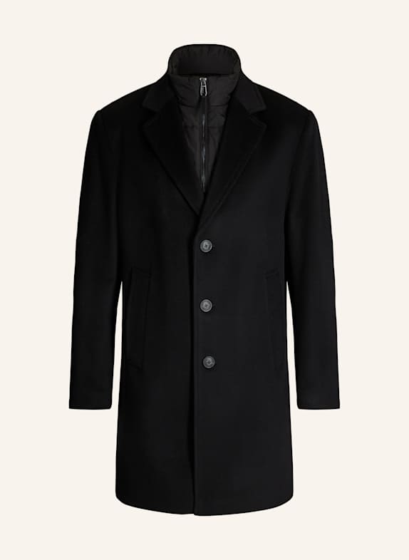 JOOP! Wollmantel MORRIS mit herausnehmbarer Blende SCHWARZ