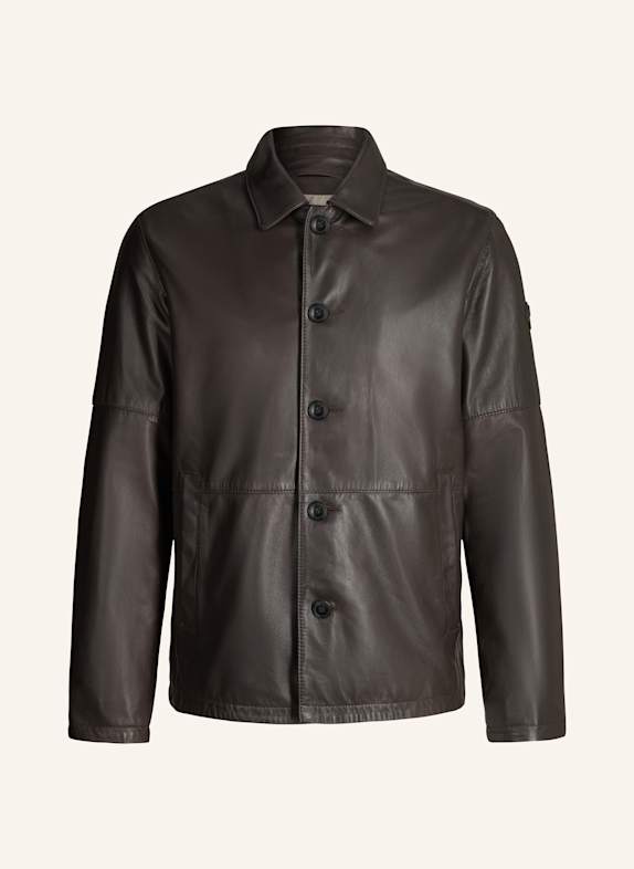 JOOP! Lederjacke DUNKELBRAUN
