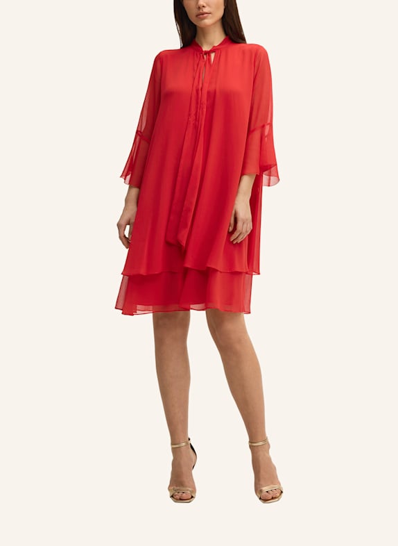 JOOP! Schluppenkleid mit 3/4-Arm ROT