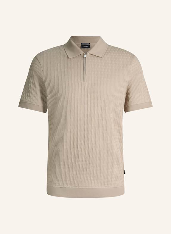 JOOP! Zip-Poloshirt Regular Fit BEIGE