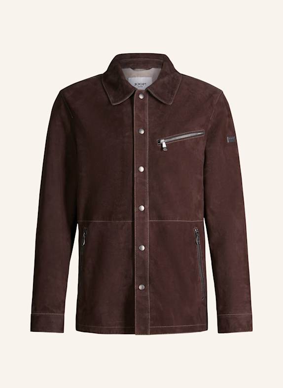 JOOP! JEANS Lederjacke DUNKELBRAUN