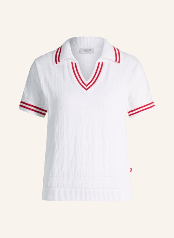 JOOP! JEANS Strick-Poloshirt WEISS