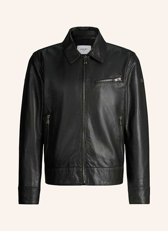 JOOP! JEANS Lederjacke DUNKELBRAUN