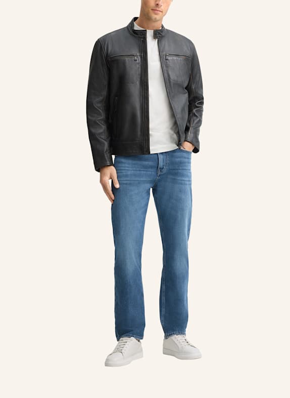 JOOP! JEANS Lederjacke DUNKELBRAUN