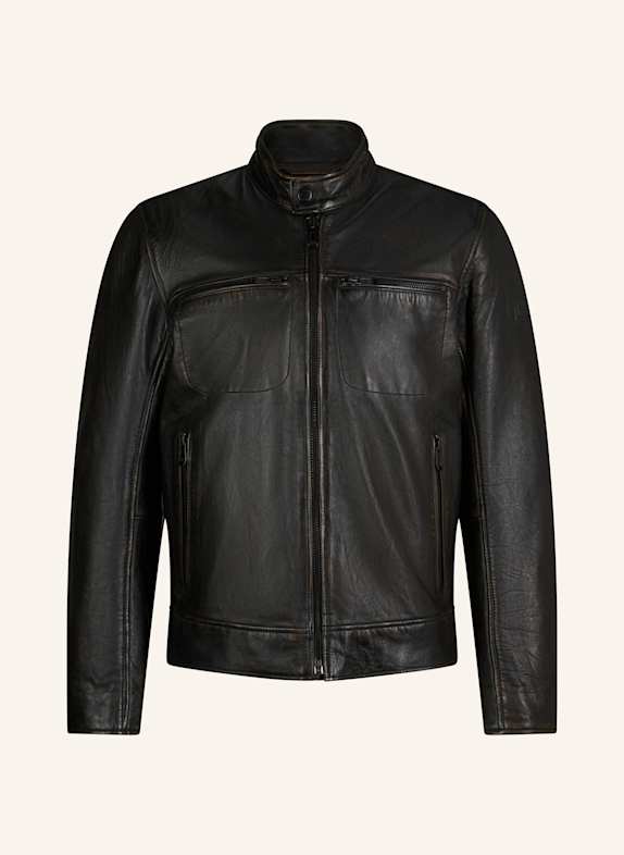 JOOP! JEANS Lederjacke DUNKELBRAUN