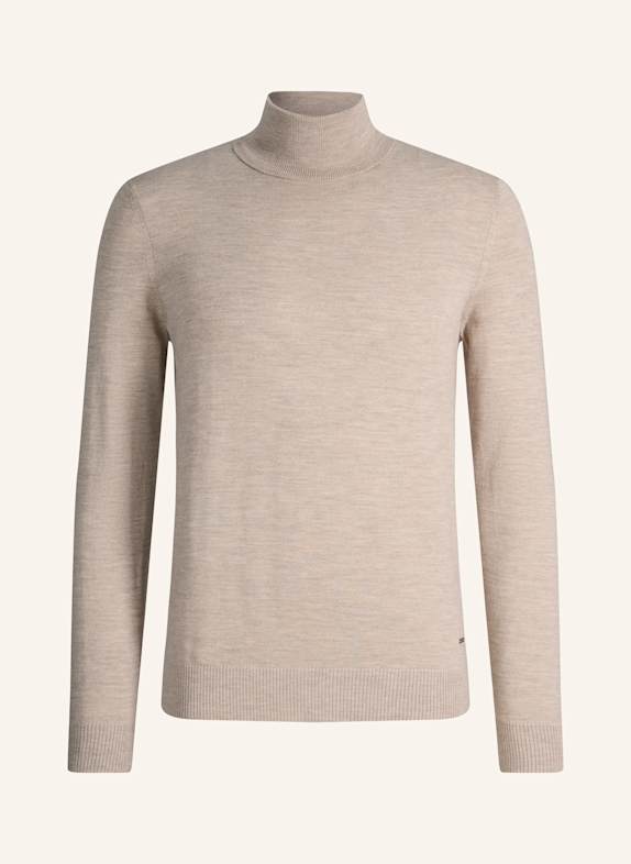 JOOP! Rollkragenpullover DONTE aus Merinowolle BEIGE