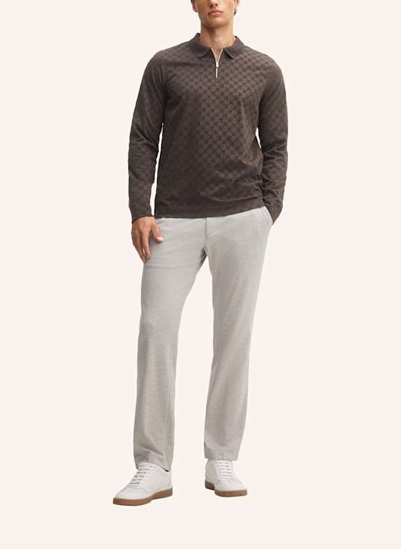 JOOP! Langarm-Poloshirt Modern Fit DUNKELBRAUN