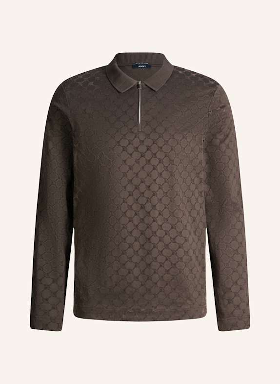 JOOP! Langarm-Poloshirt Modern Fit DUNKELBRAUN