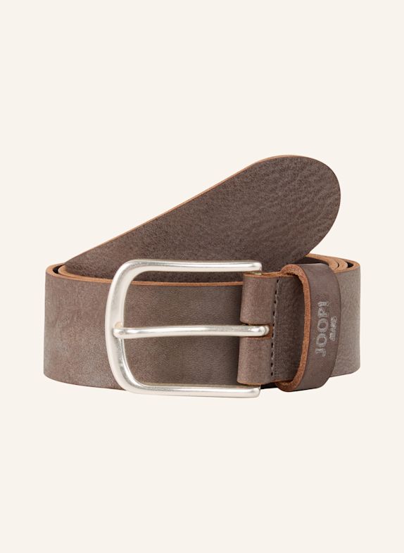 JOOP! JEANS Ledergürtel DUNKELBRAUN
