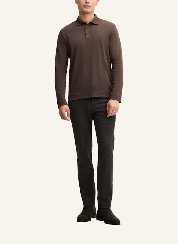 JOOP! Langarm-Poloshirt Modern Fit DUNKELBRAUN