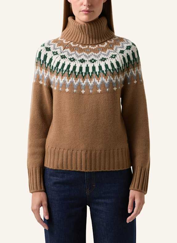 BOGNER Rollkragenpullover INGRID-1 aus Cashmere BRAUN