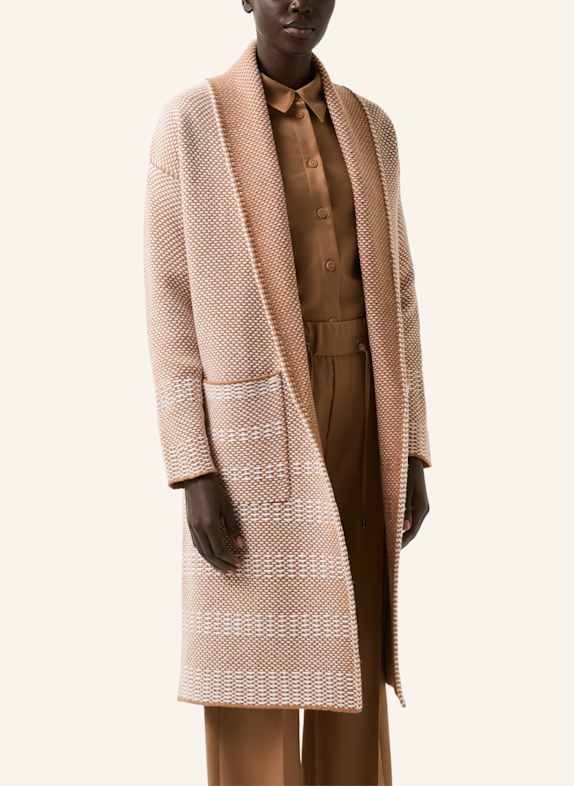 BOGNER Strickjacke CAMEL/ WEISS