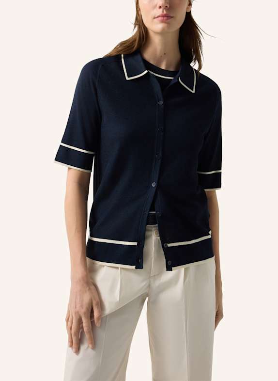 BOGNER Zijden vest Peaches DONKERBLAUW