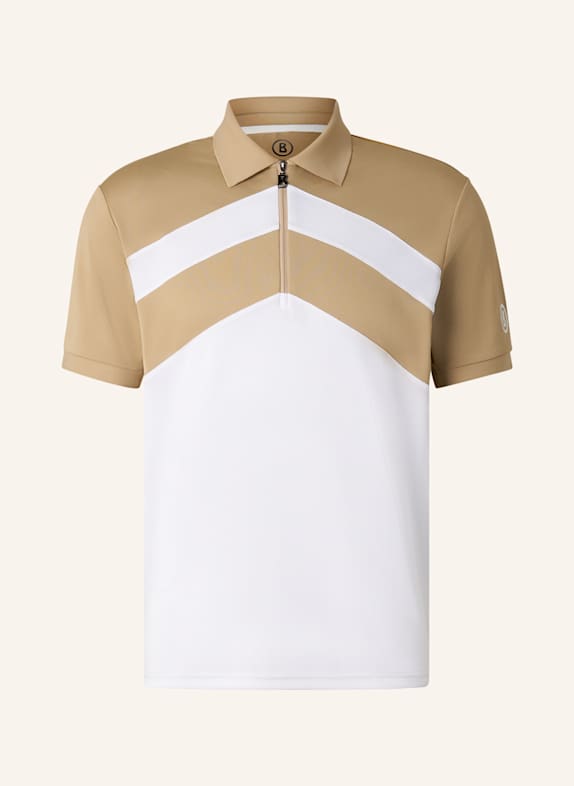 BOGNER Polo-Shirt BEIGE/ WEISS