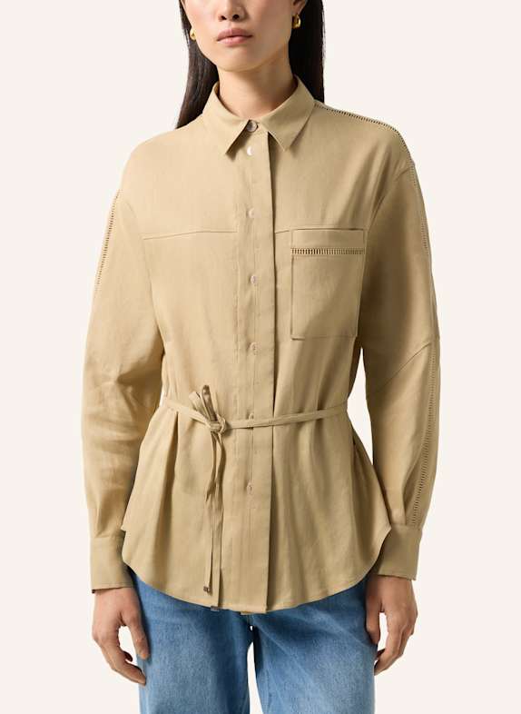 BOGNER Blouse van linnenmix Catrina CAMEL